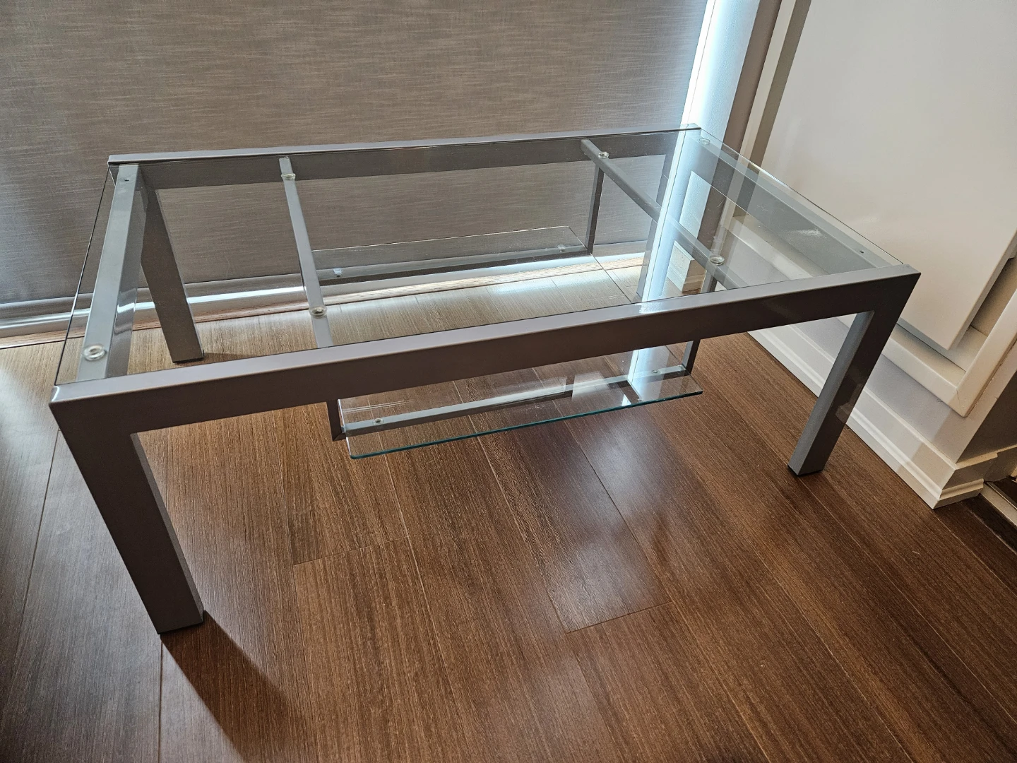 ⚽️ Glass Top Coffee Table with Metal Frame or TV STAND