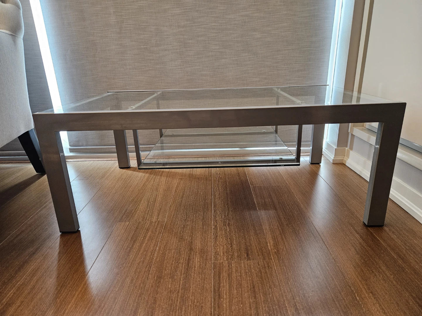 ⚽️ Glass Top Coffee Table with Metal Frame or TV STAND - photo 3