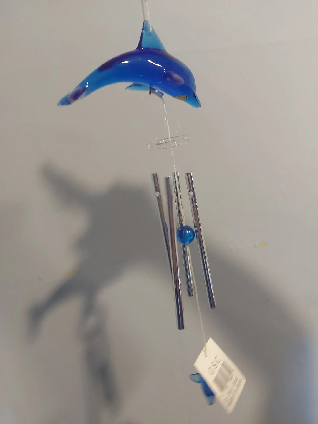 Blue Glass Dolphin Wind Chime