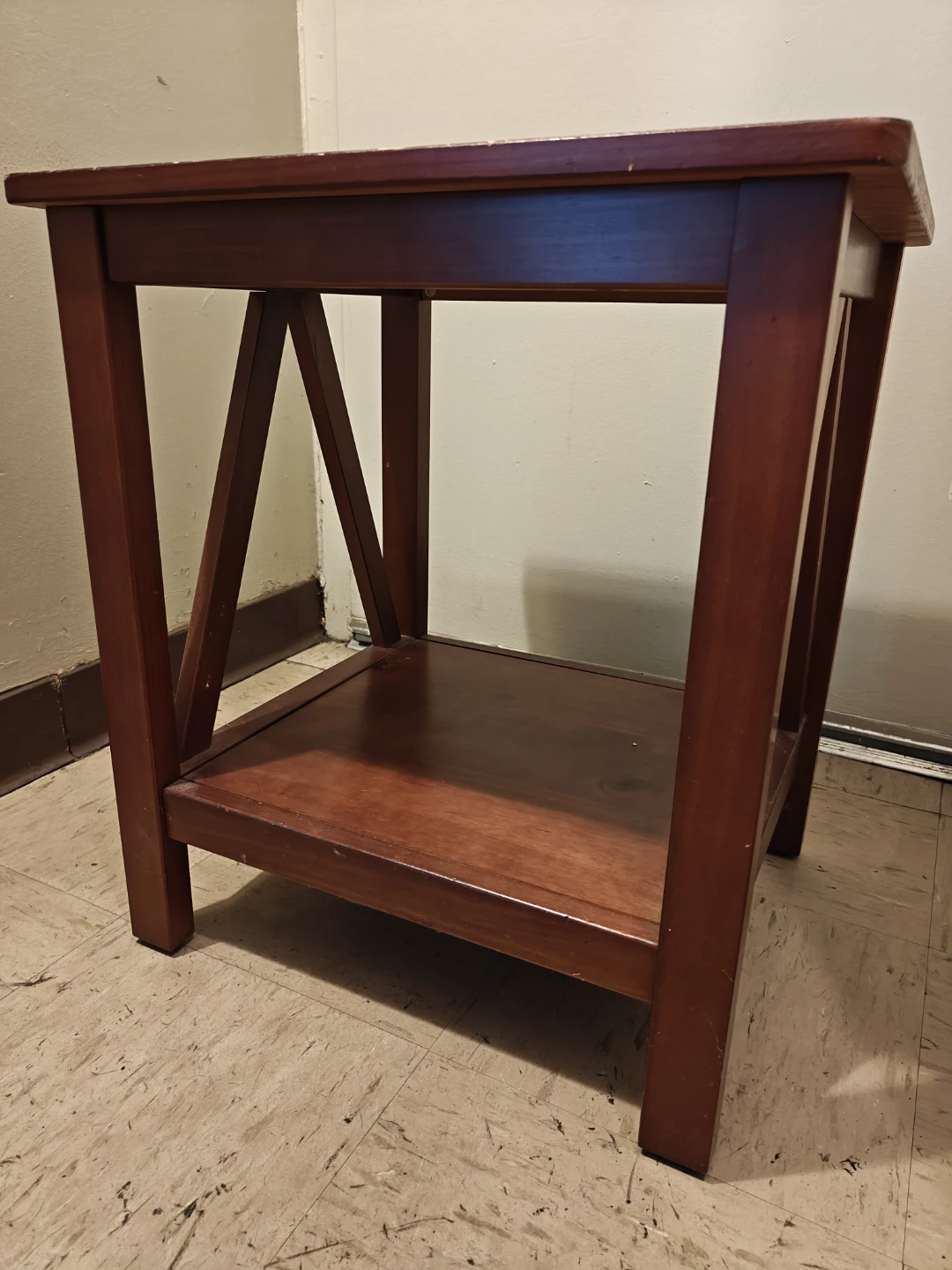 Wooden End Table - photo 2