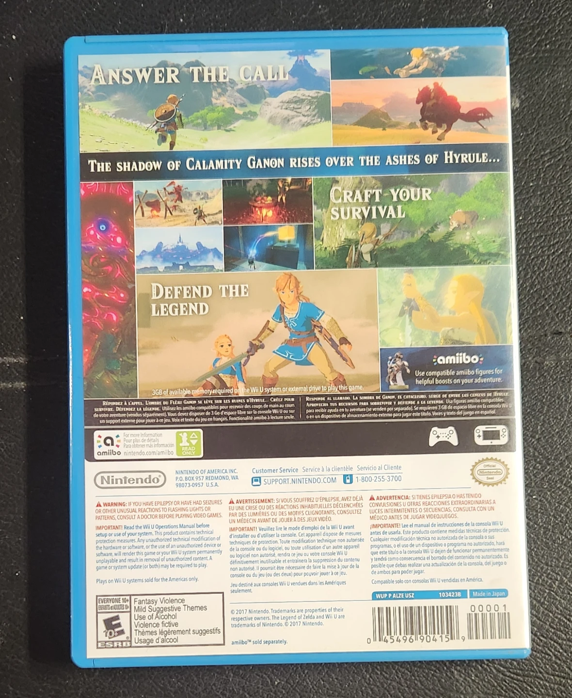 The Legend of Zelda: Breath of the Wild - Nintendo Wii U ⚽️ - photo 3