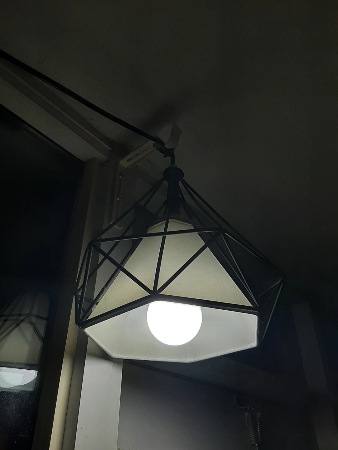Modern Geometric Plug-In Pendant Light (with Bulb)