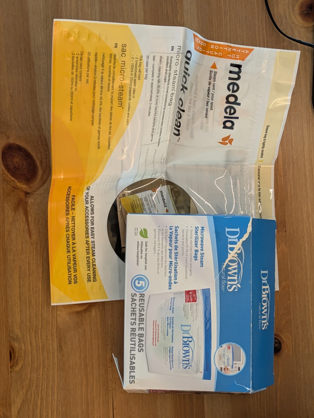 Microwave steam sterilization bags