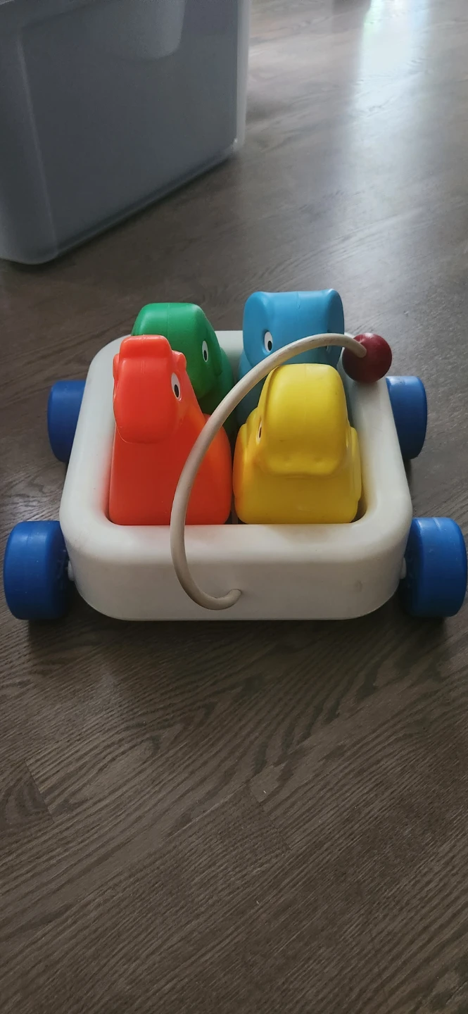 Vintage Little Tikes Rolling Safari Pull along Wagon Toy - photo 4
