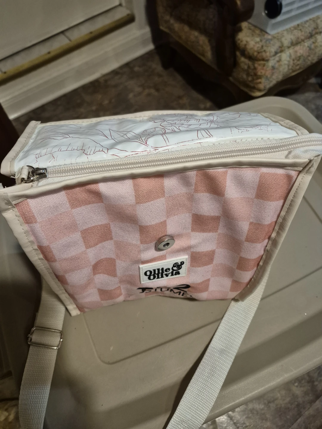Ollie & Olivia Pink Gingham Lunch Bag - photo 5