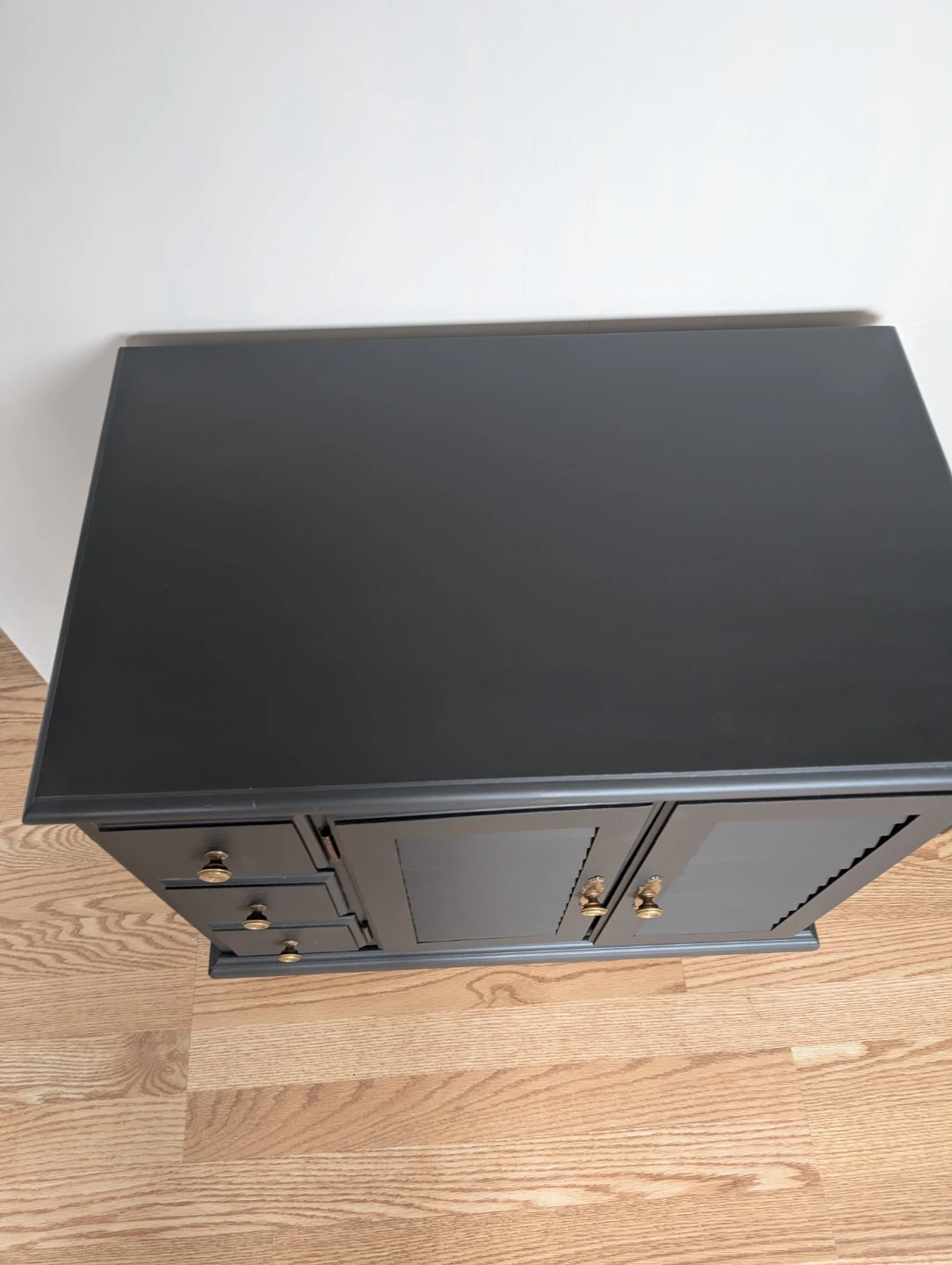 Dark Grey Accent Cabinet with Drawers and Doors - photo 3