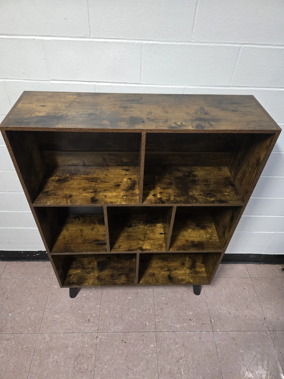 Rustic Dark Wood Storage Cabinet Shelf Unit - photo 3