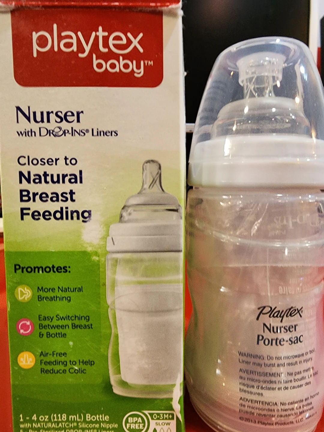 Playtex Baby Nurser Bottle with Drop-Ins Liners