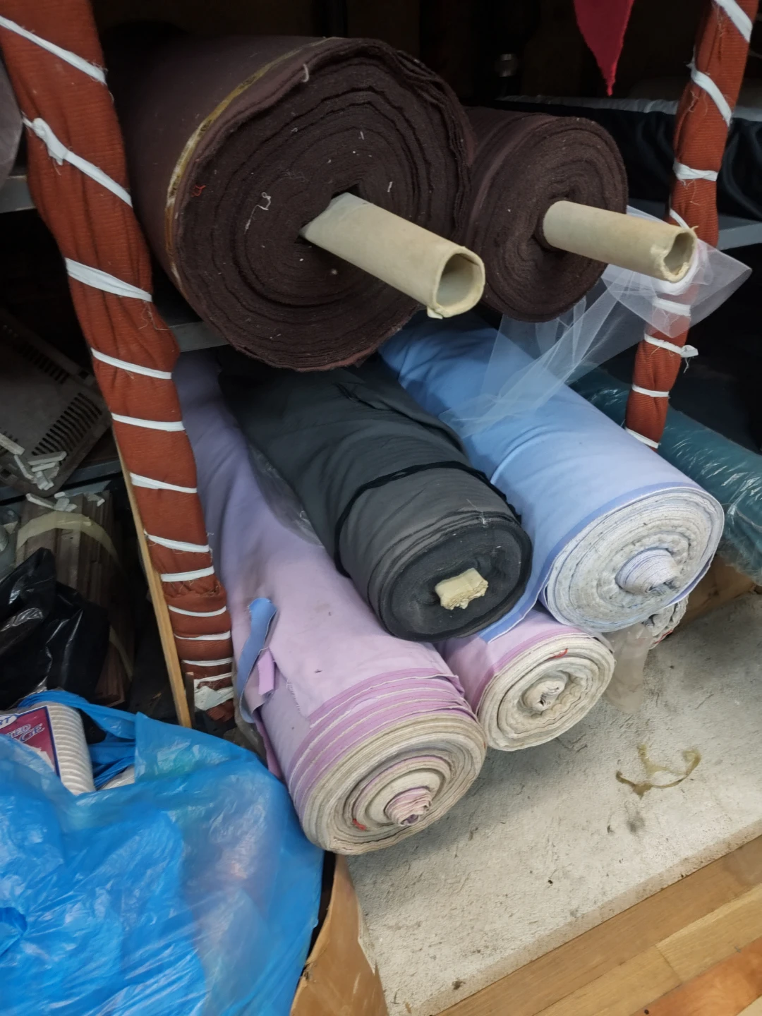 Fabric rolls - Various colors and patterns