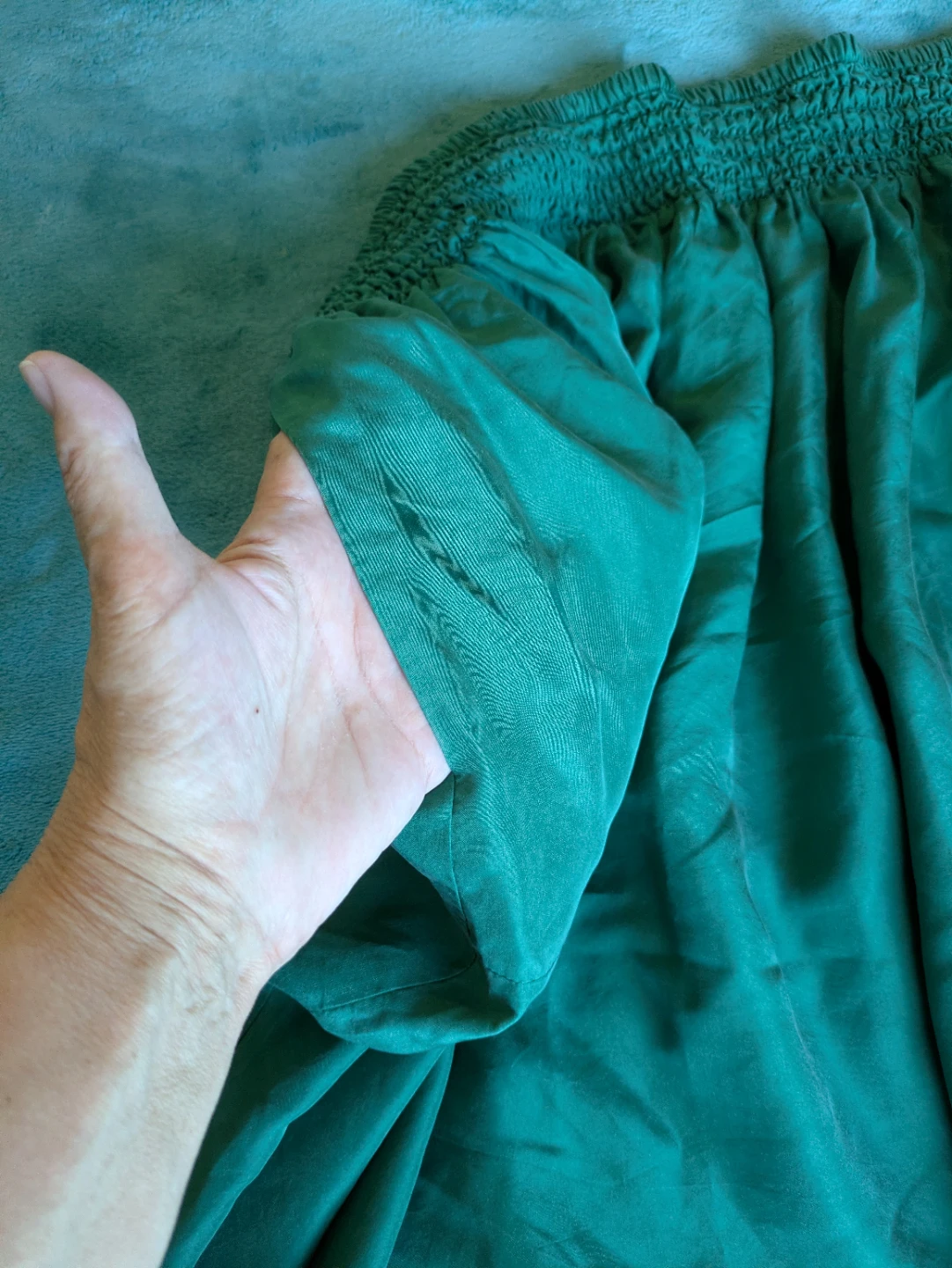 Talbots Women's Green Silk Skirt - photo 4