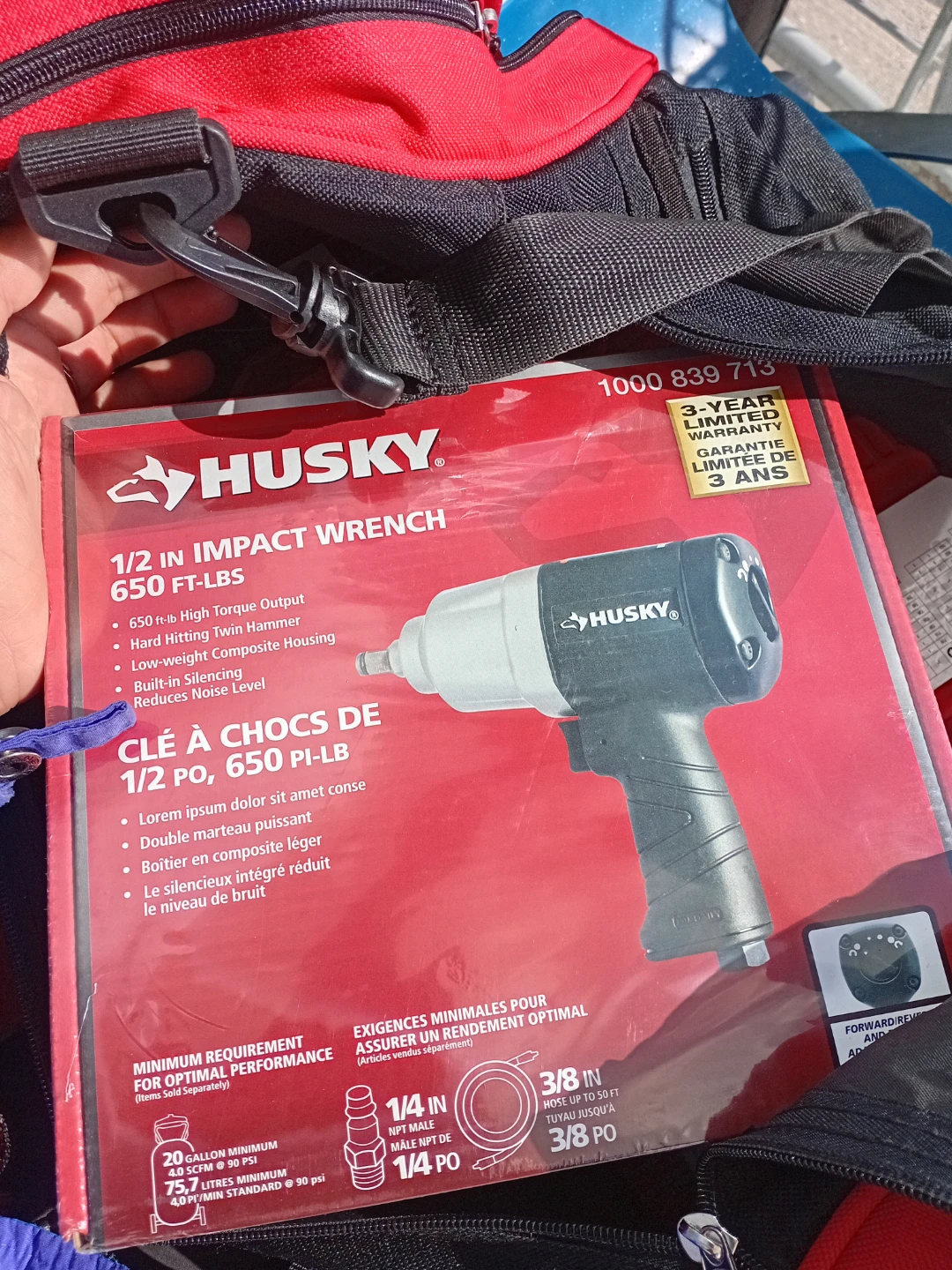 Husky 1/2 In Impact Wrench 650 FT-LBS