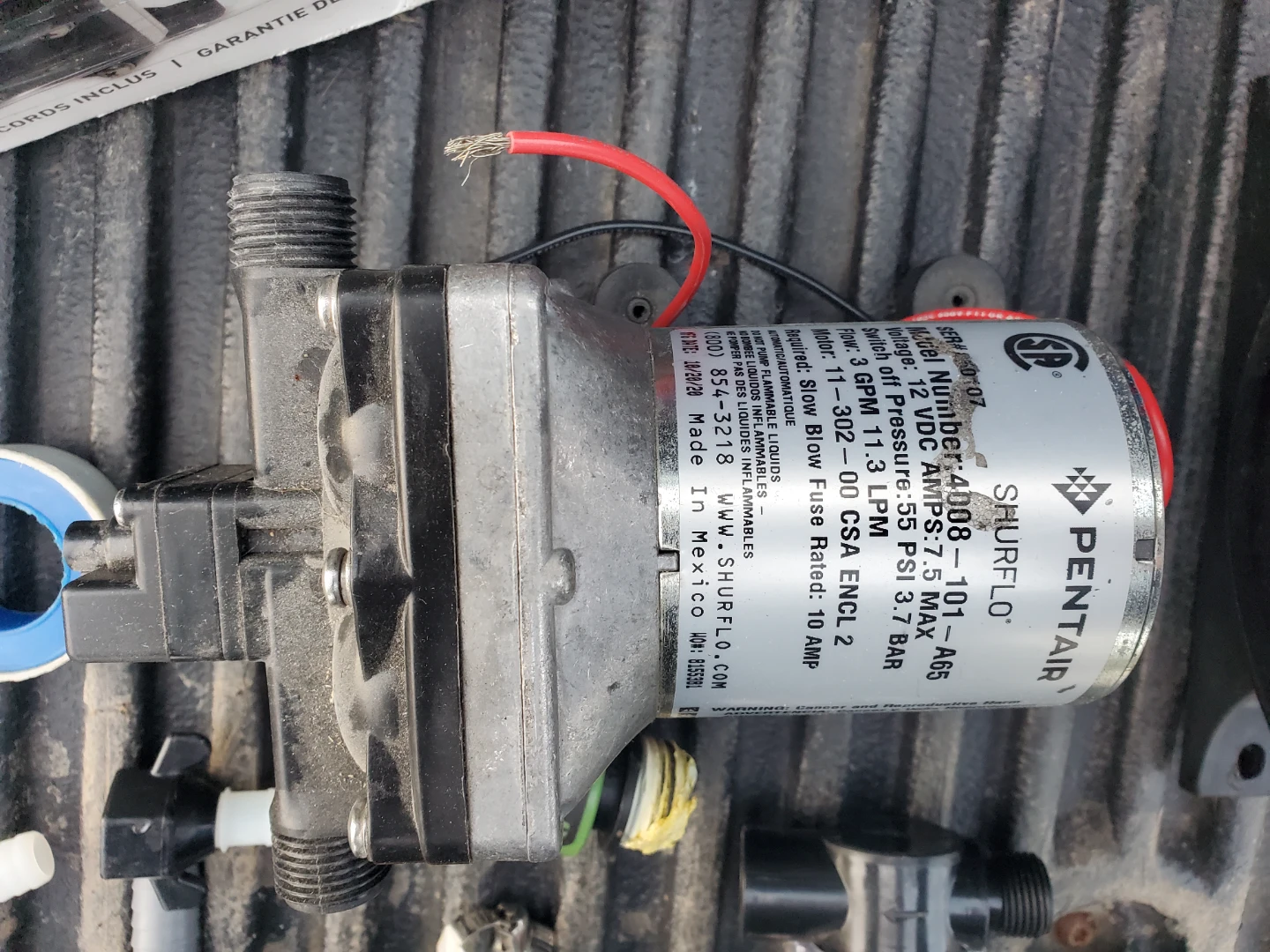 2 Gallon Expansion Tank & Shurflo Pump - photo 3