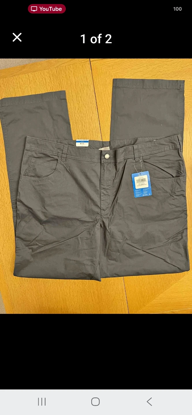 NWT Men's Columbia Rapid Rivers Pants Graphite colour.  42x34. - photo 3