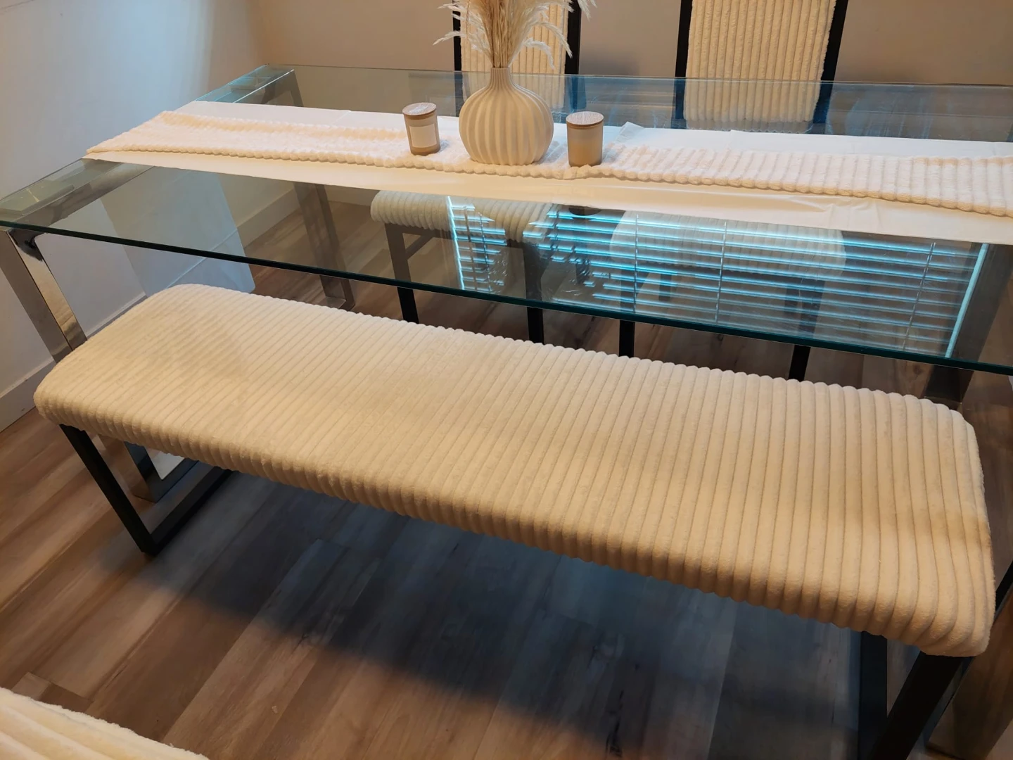 Cream Corduroy dining set - photo 3