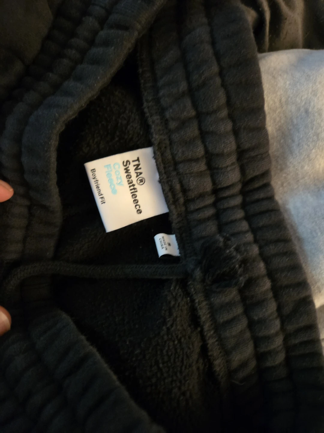 TNA Sweatfleece Boyfriend Fit Joggers - Black & Grey - photo 2