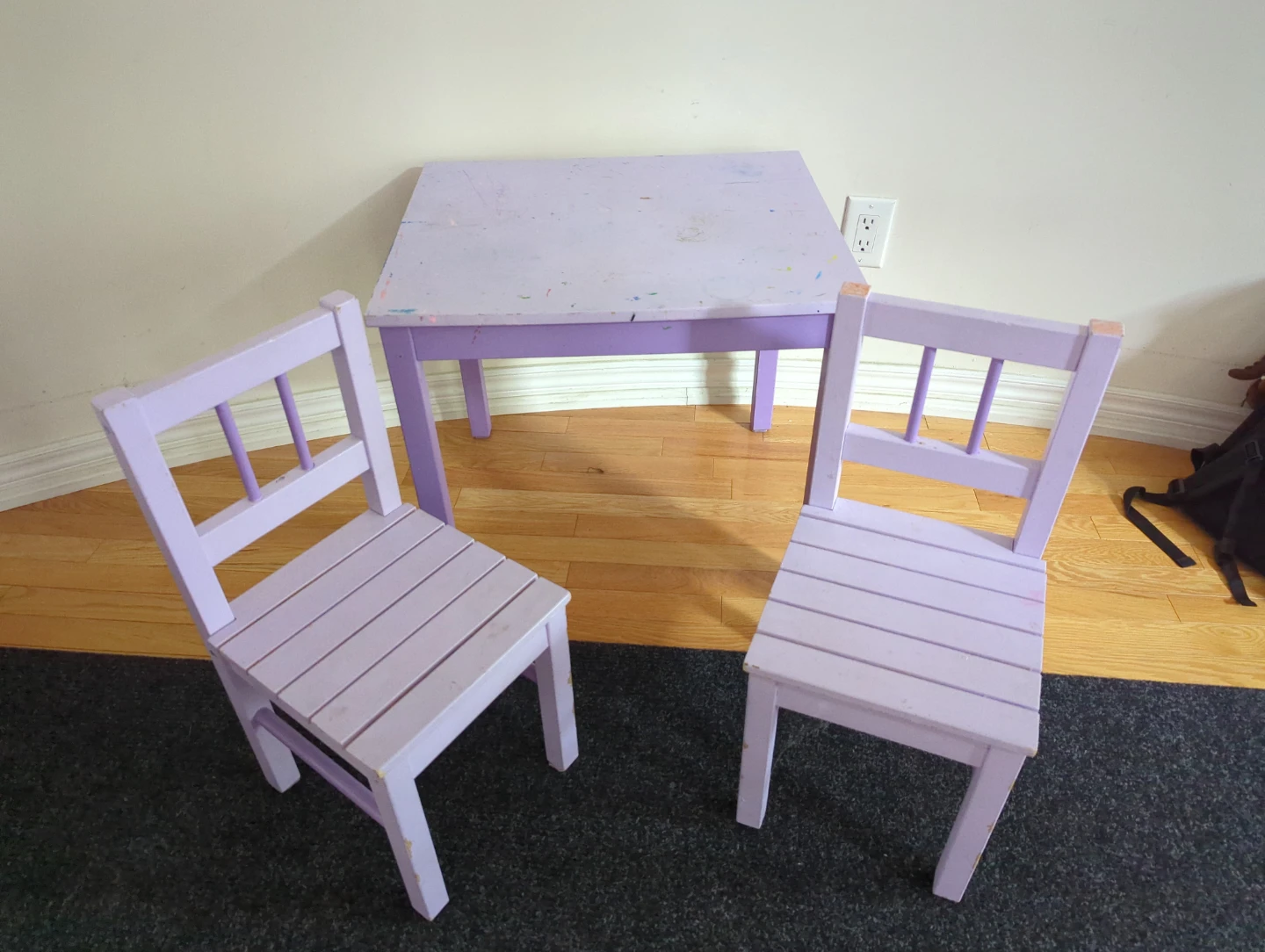 Kids' Purple Table and 2 Chairs Set - photo 2