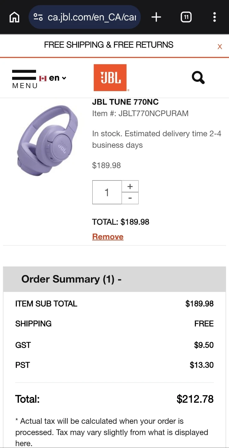 JBL Tune 770NC Adaptive Noise Cancelling Headphones - photo 4