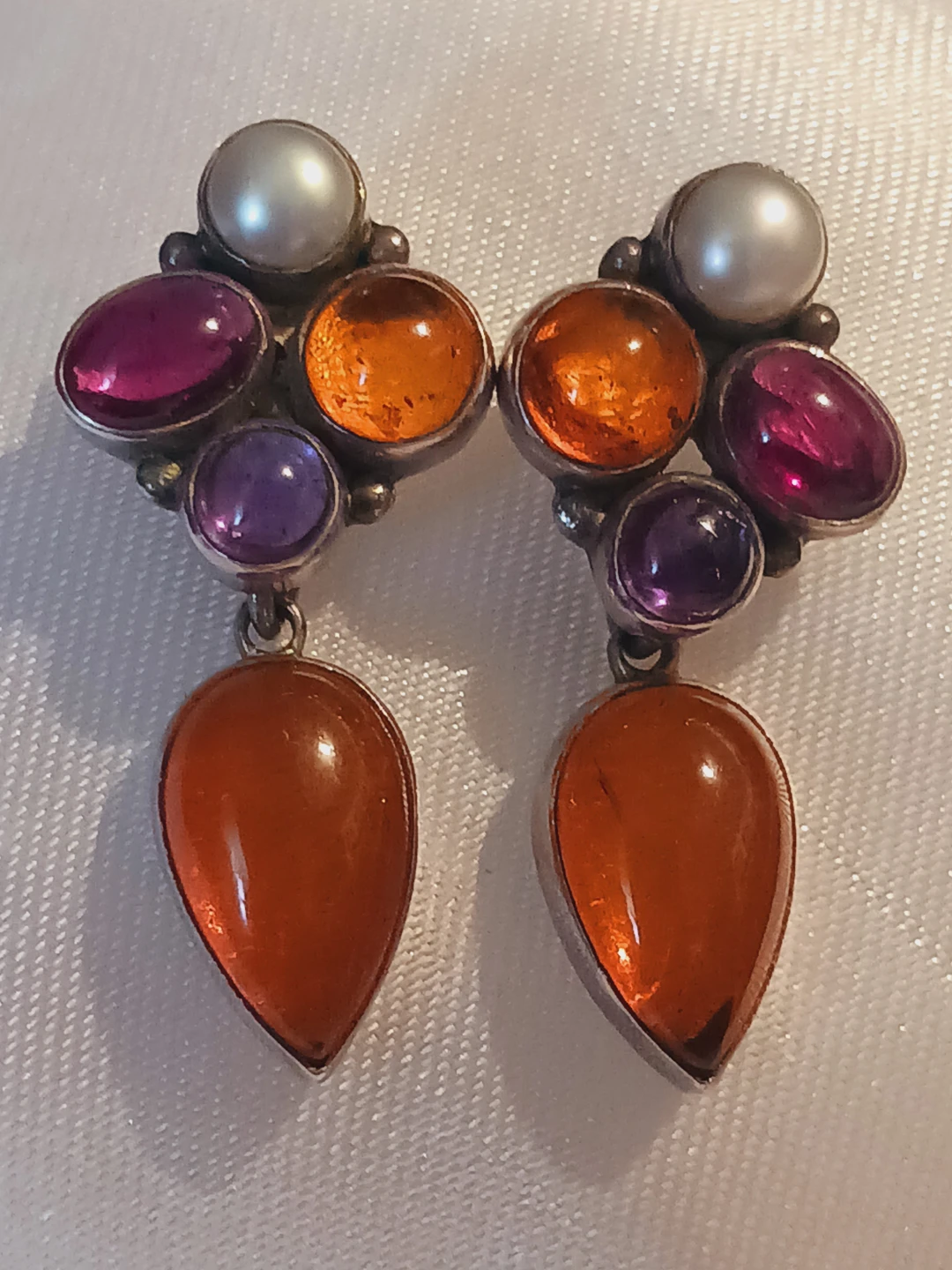 Janice Girardi JGD 925 Signed Sterling Silver Gemstone Earrings - photo 4