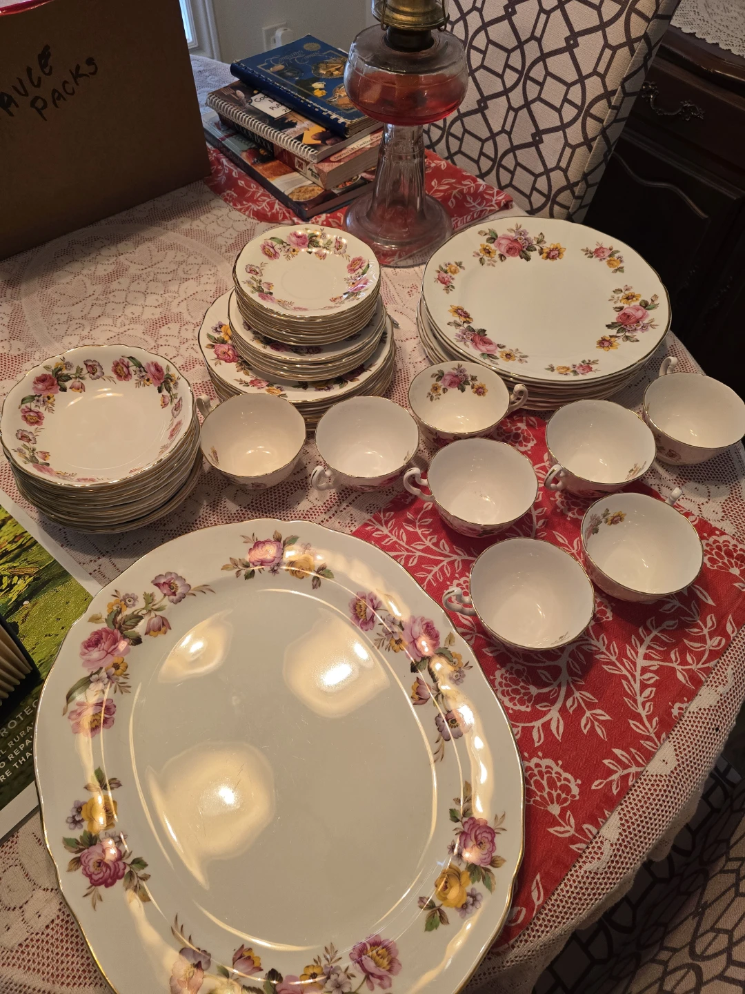 Vintage Royal Osborne Fine Bone China Dinner Set