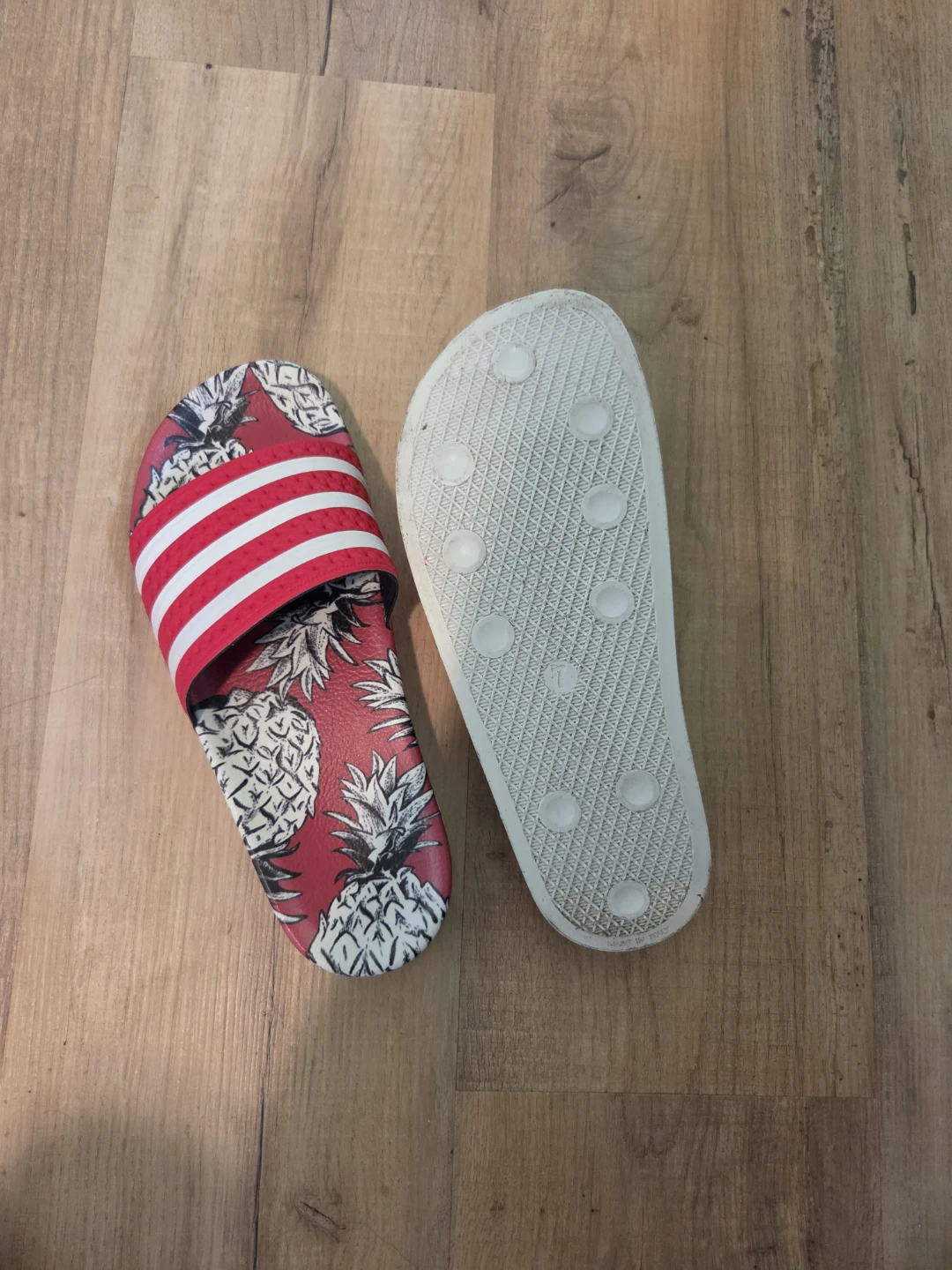 Adidas Slides - Red Pineapple Print - photo 2