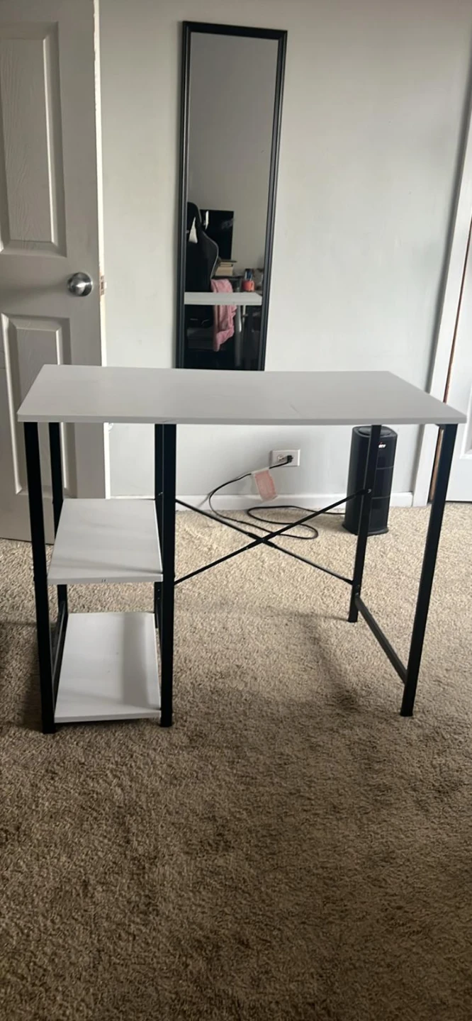 White Desk with Shelves