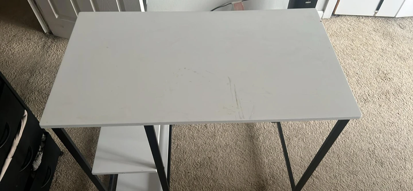 White Desk with Shelves - photo 3