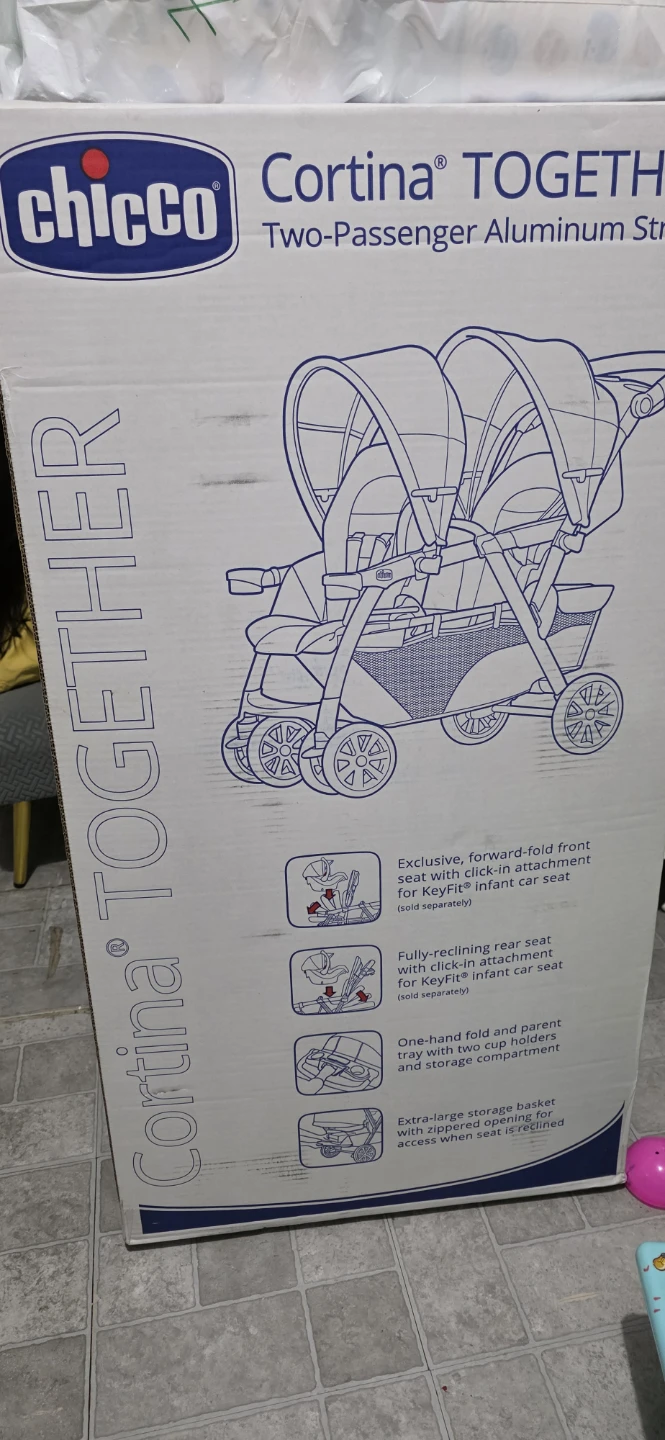 Chicco Cortina Together Two-Passenger Aluminum Stroller - photo 4