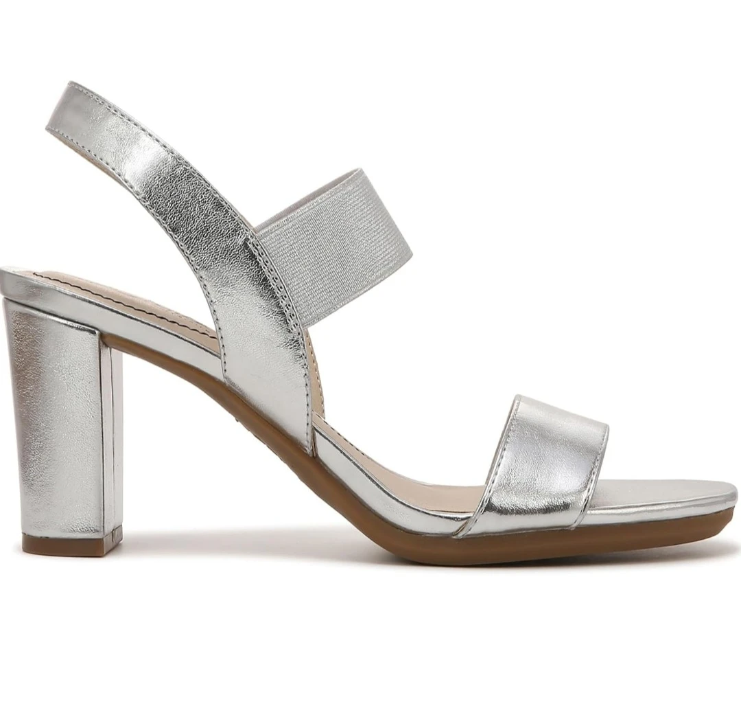 Silver ALOHA, SILVER TREASURE Slingback Heels - photo 2