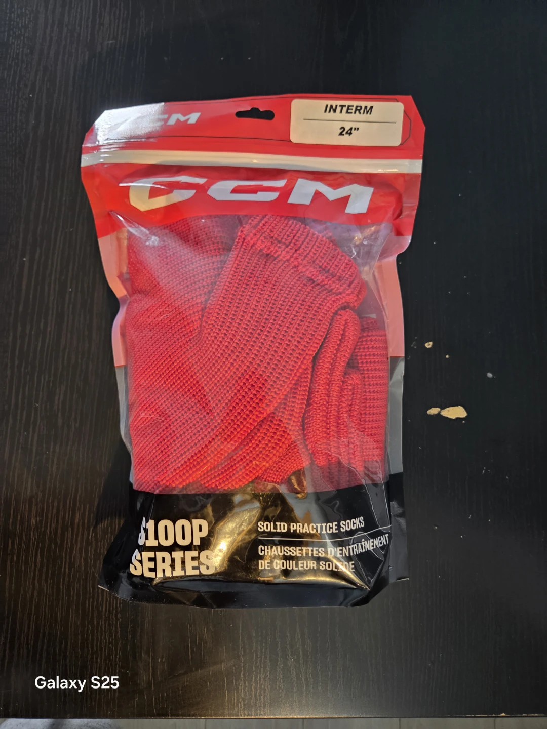 CCM Interm 24" Solid Practice Hockey Socks Red - photo 3