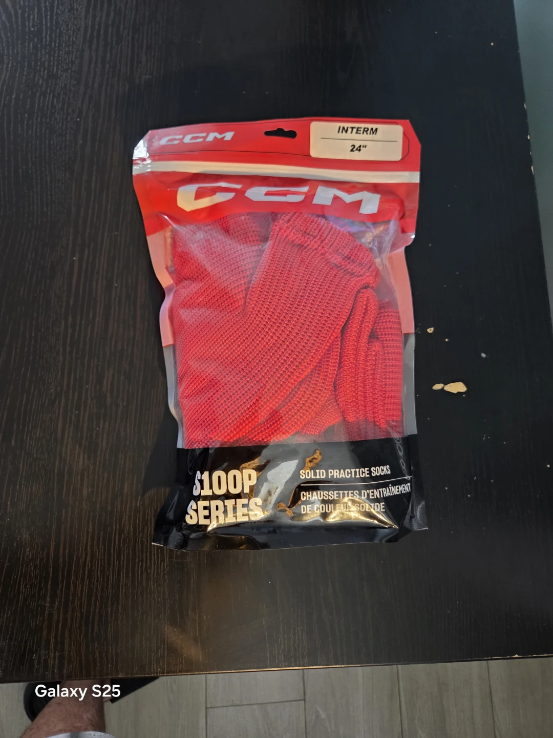 CCM Interm 24" Solid Practice Hockey Socks Red - photo 4