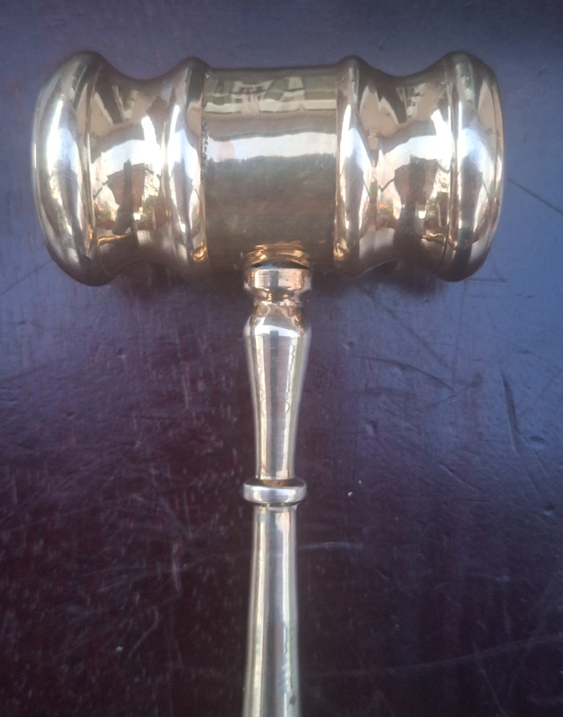 Vintage Solid Brass Gavel paperweight - photo 3