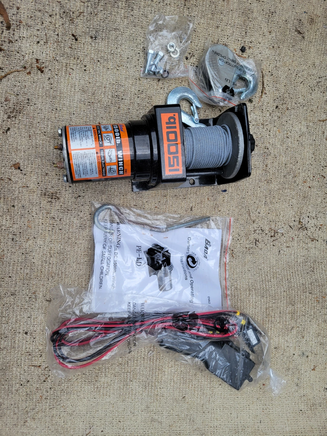 1500lb TREUIL 12V Electric Winch - photo 2