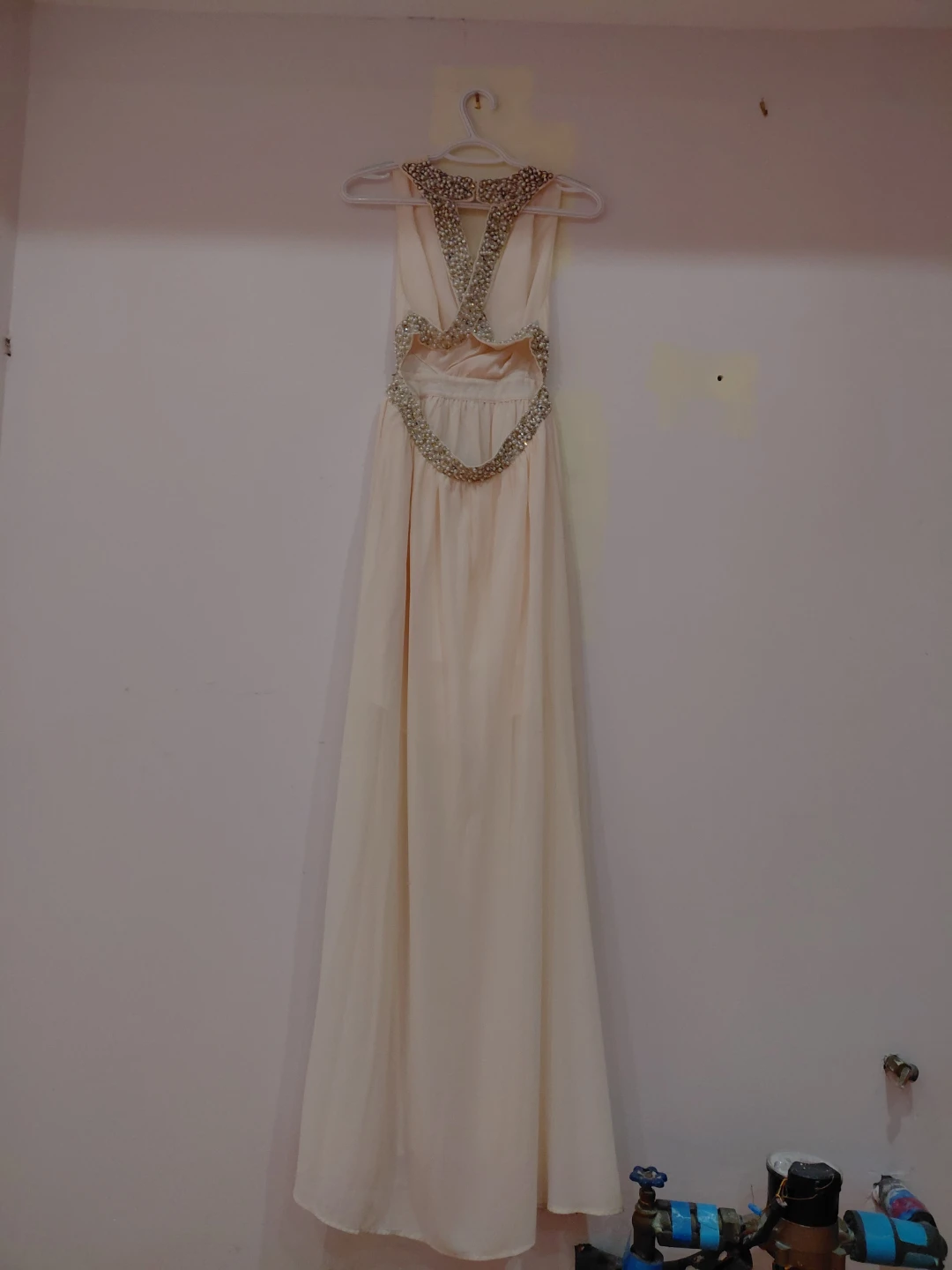 MARCIANO Cream Beaded Maxi Dress Size 4 - photo 2