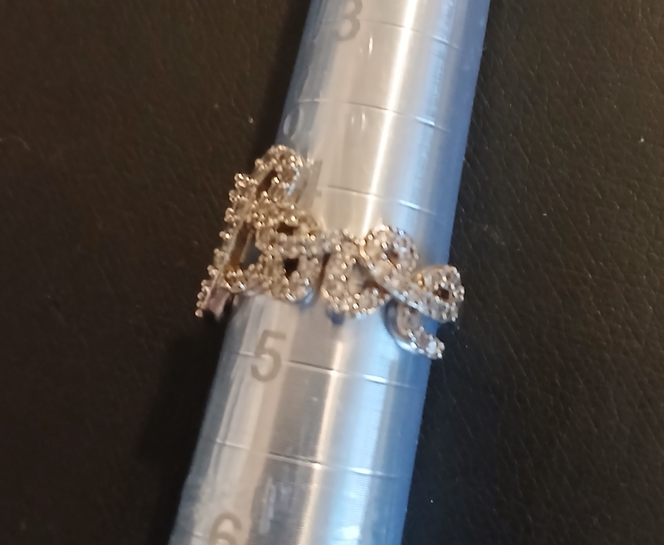 Sparkly 'Love' Silver Ring - photo 2