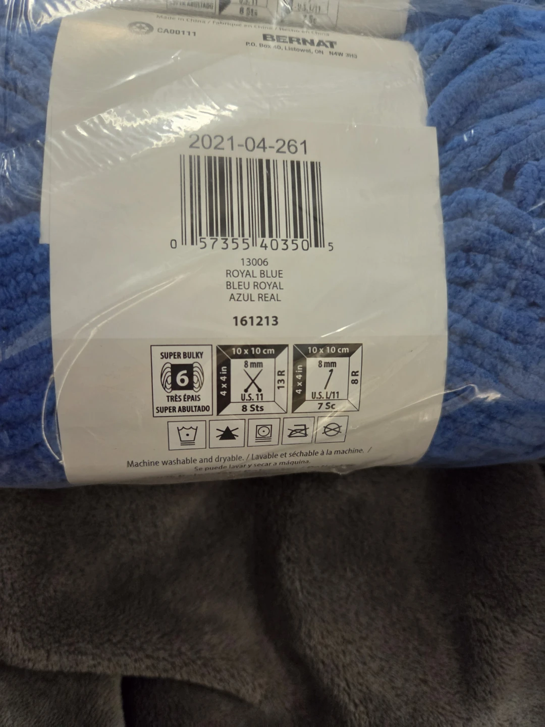Bernat Blanket Brighs Yarn - Royal Blue - photo 2