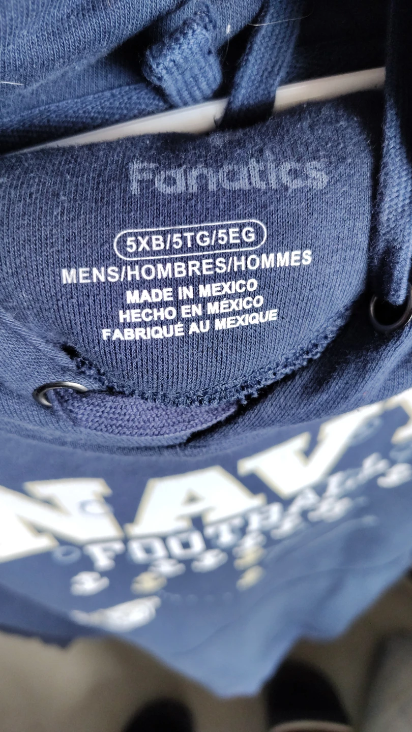 Fanatics Navy Football Hoodie 5XB - photo 2