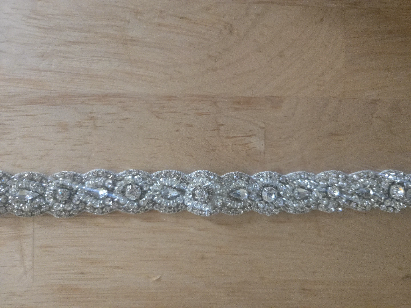 Bling Beaded Rhinestone Belt Sash with Ribbon - photo 2