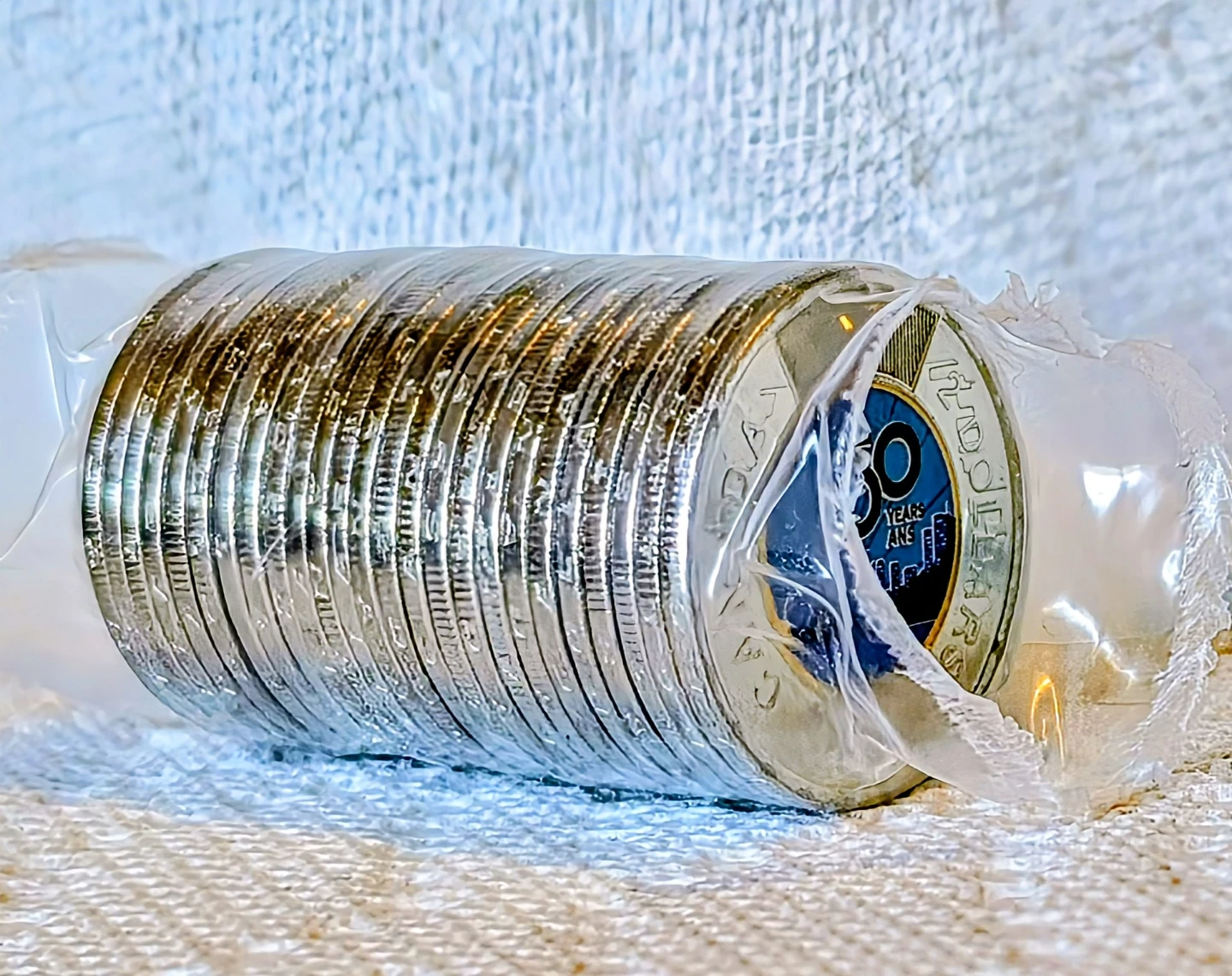 Canada 50 Years Commemorative Loonie Coins Roll - photo 2