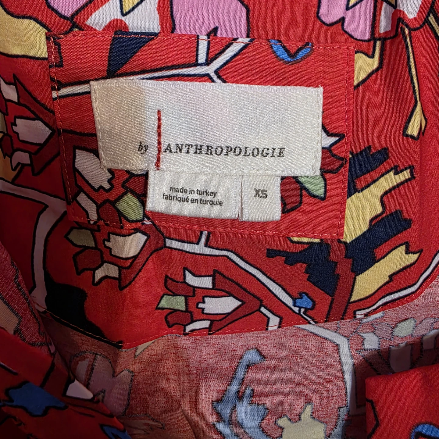Anthropologie Red Floral Maxi Dress XS - photo 3