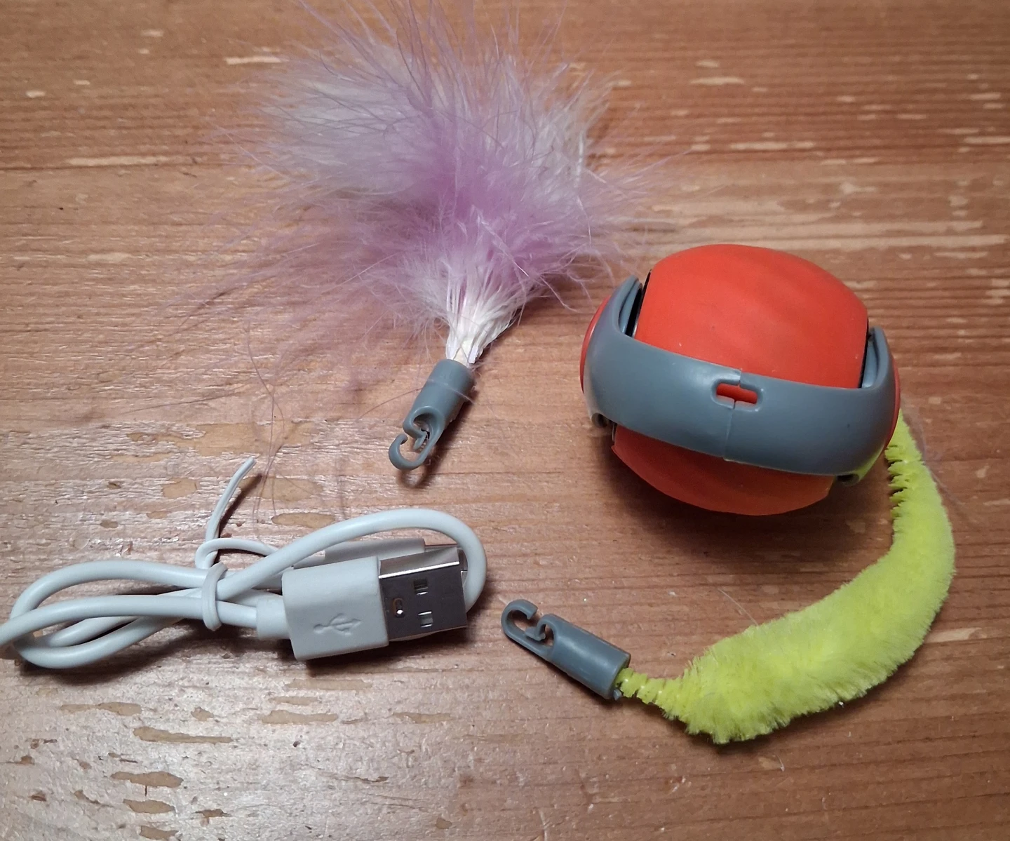 Tug ball Orange Style Interactive Cat Toy ZY-080 - photo 3