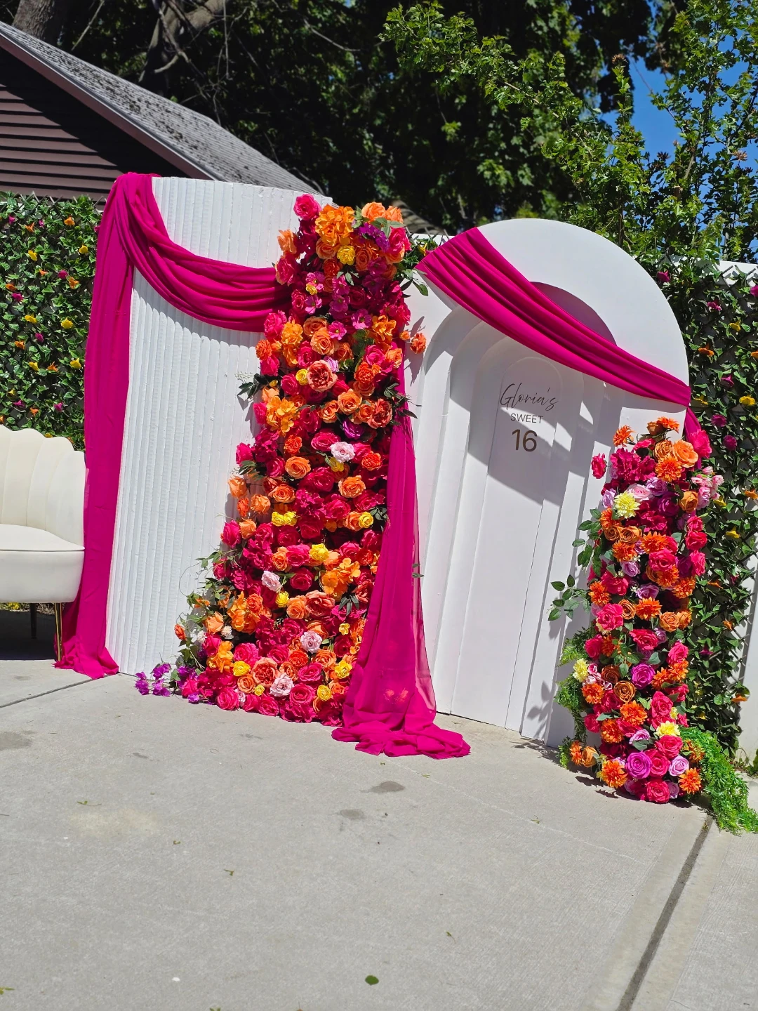 Floral Arch Backdrop for Events - RENT ONLY $150