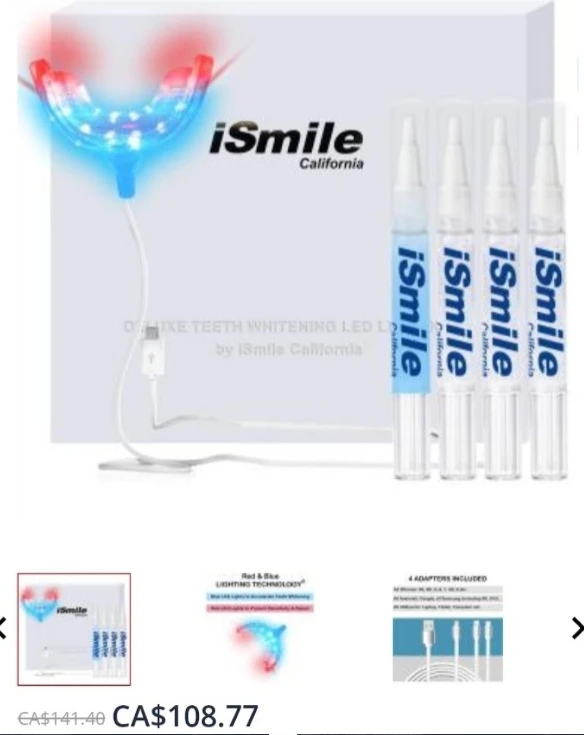 iSmile California Teeth Whitening LED Kit