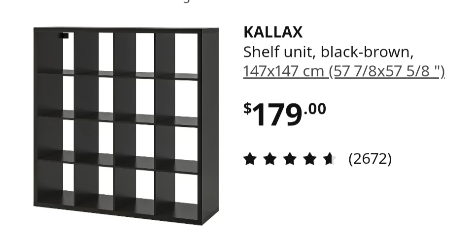 Kallax Black Brown 4 x 4