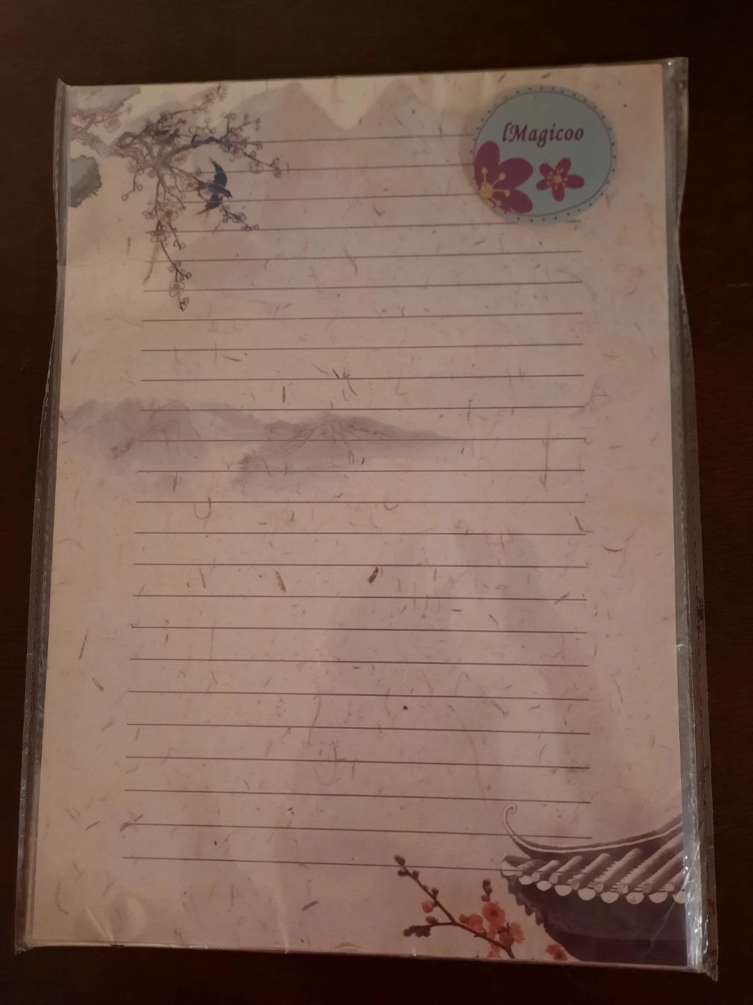 Magiccoo Lined Stationery Paper with Floral Design