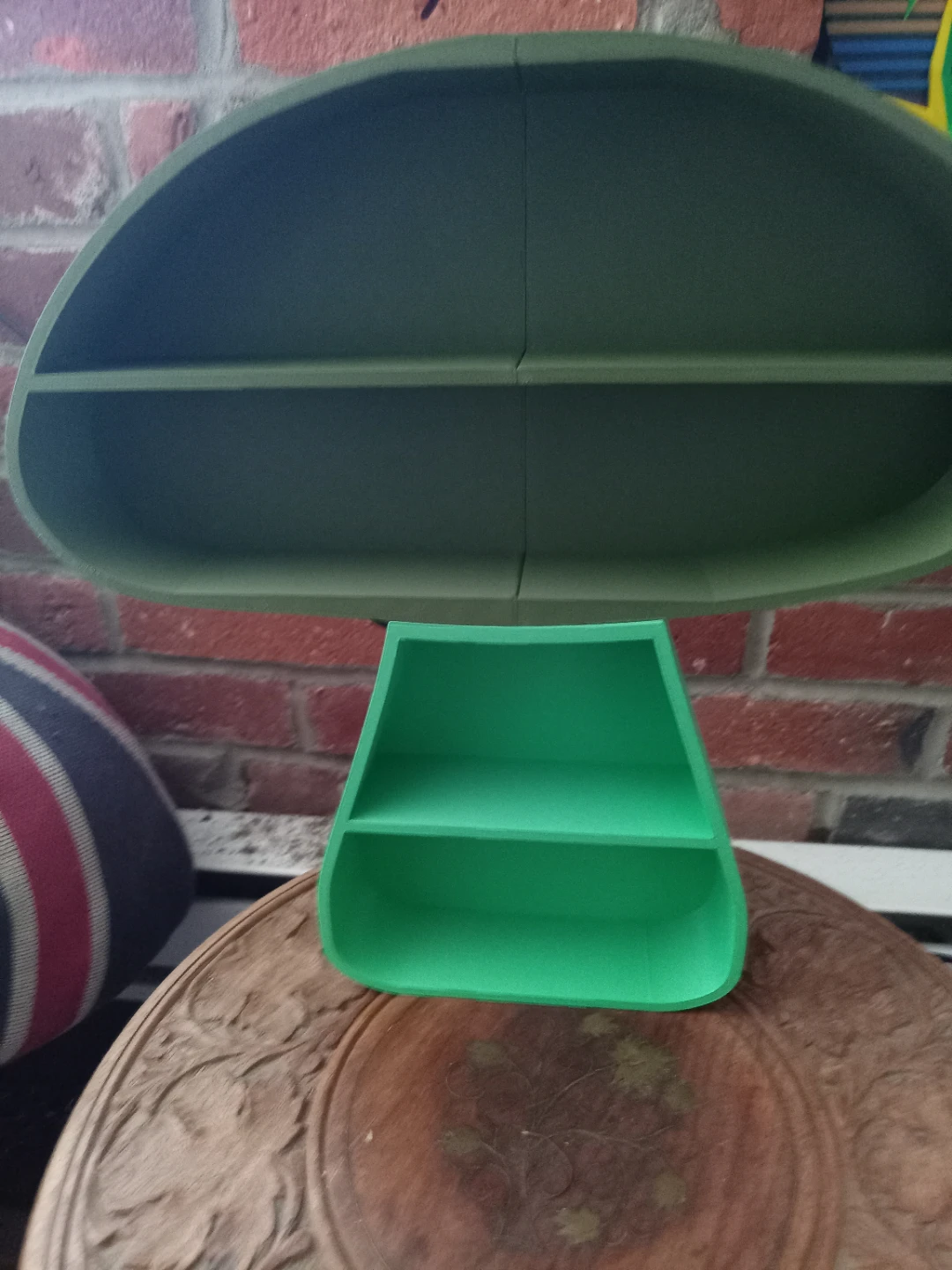 Green Desk Organizer Shelf Set