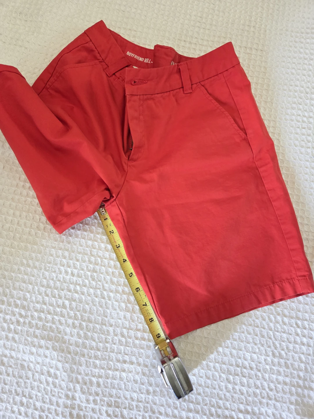 Women's Khakis by GAP Boyfriend Roll-Up Shorts Orange Size 2 - photo 5