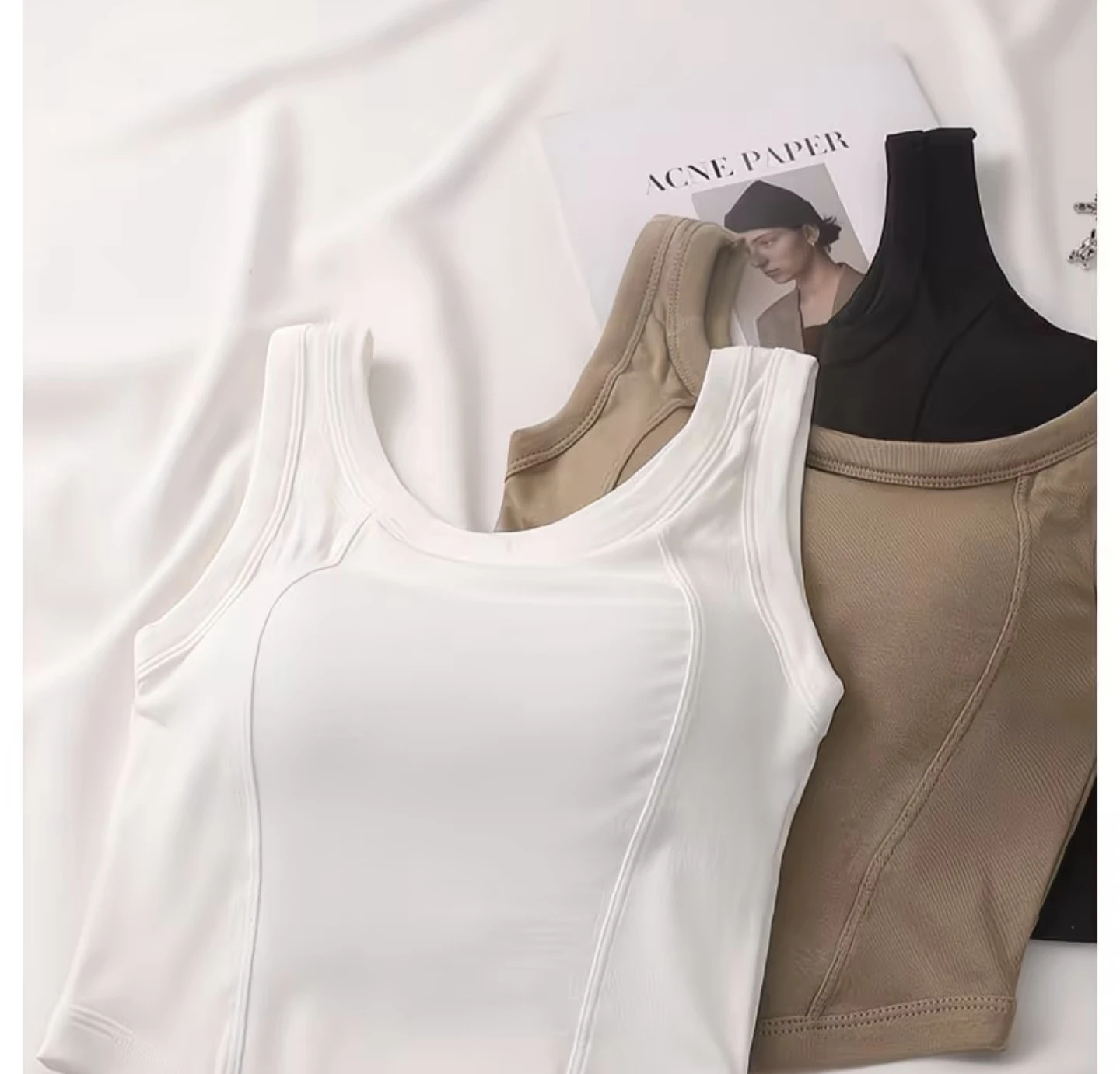 Women's Built-in Bra Tank Tops (2-Pack)
