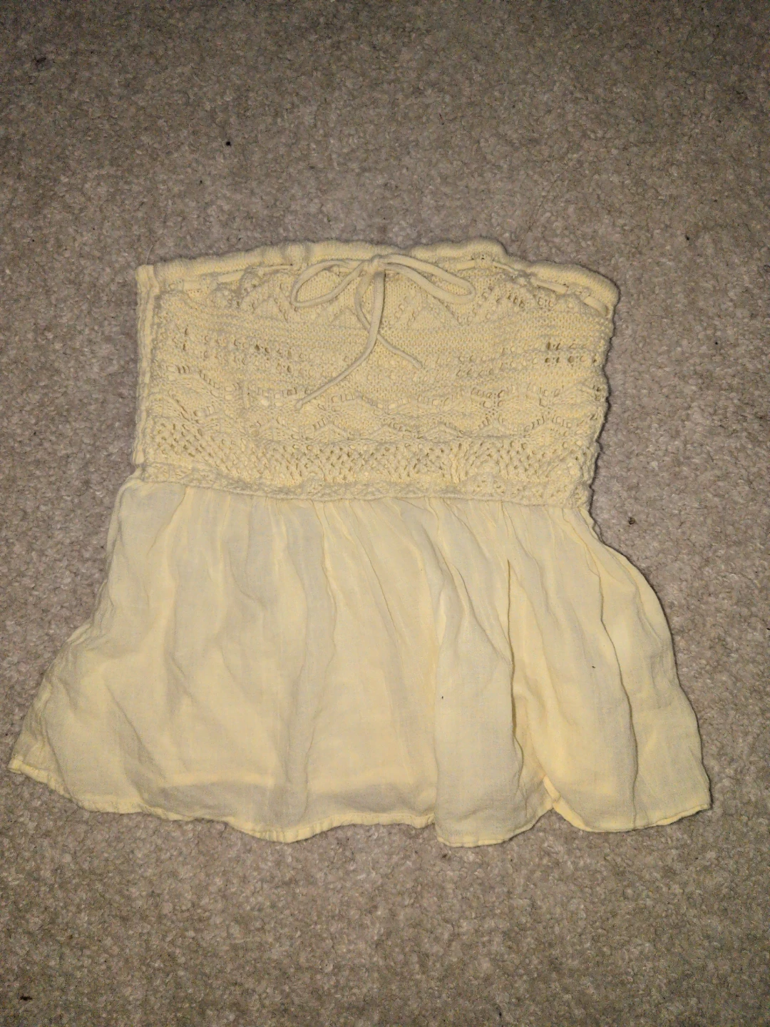 Hollister Yellow Crocheted Tube Top