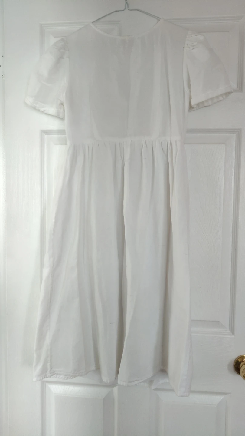 White Button-Front Midi Dress - photo 2