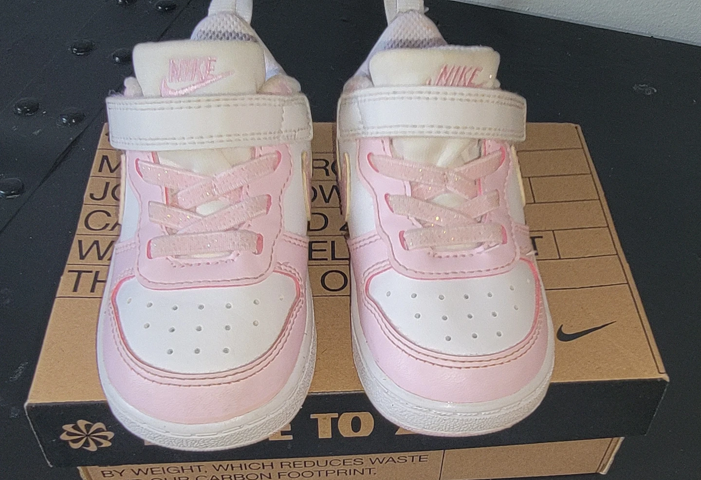 Nike Baby Girl Pink & White Sneakers Size 6C